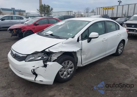 2012 Honda Civic Lx z USA, uszkodzony, nr VIN 19XFB2F56CE356435